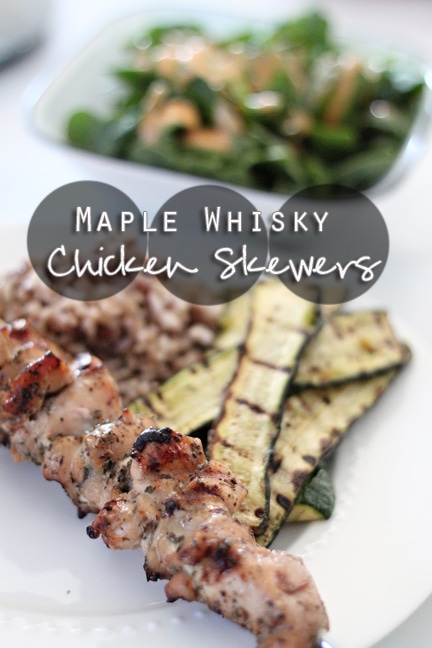 Maple Whiskey Chicken Skewers, recipe from Susan Watson, Winnipeg Dietitian