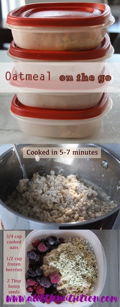Oatmeal on the go. Quick and easy non-instant oatmeal