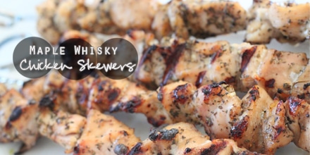 Maple Whiskey Chicken Skewers recipe by Winnipeg Registered dietitian Susan Watson