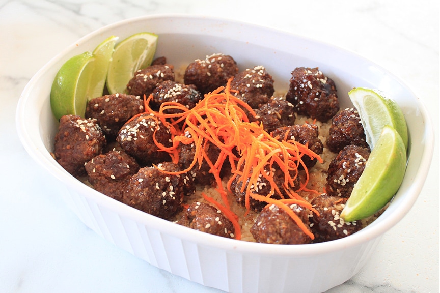 HONEY BBQ GLAZED MEATBALLS