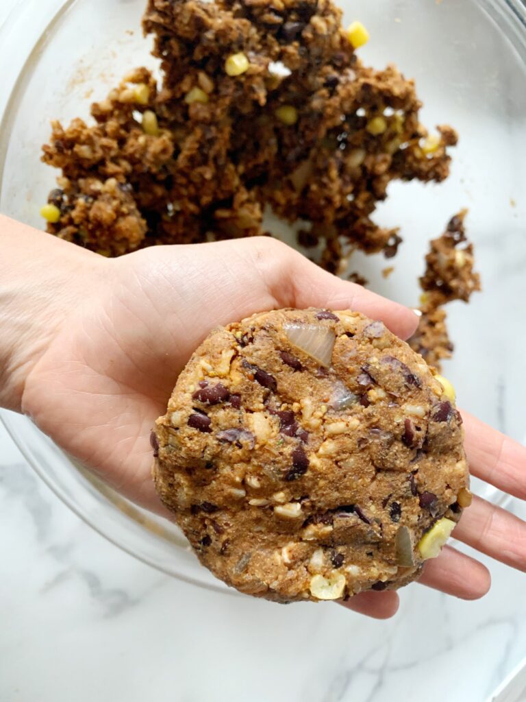 Easy plant-based veggie burger