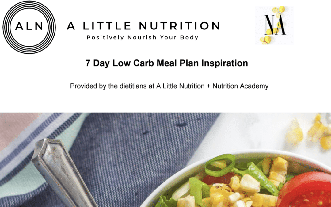 7-Day Delicious Lower Carb Meal Plan