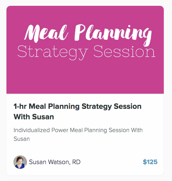 Meal planning strategy session