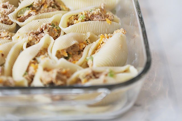 Jumbo Tuna Stuffed Shells