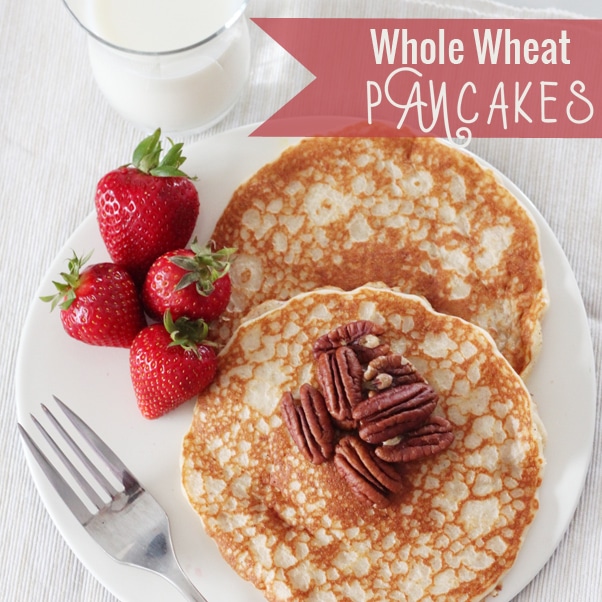 back to school whole wheat pancakes