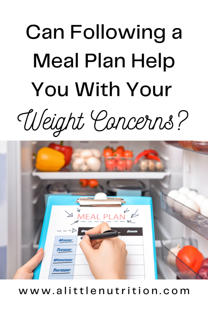 Can Following a Meal Plan Help You With Your Weight Concerns?