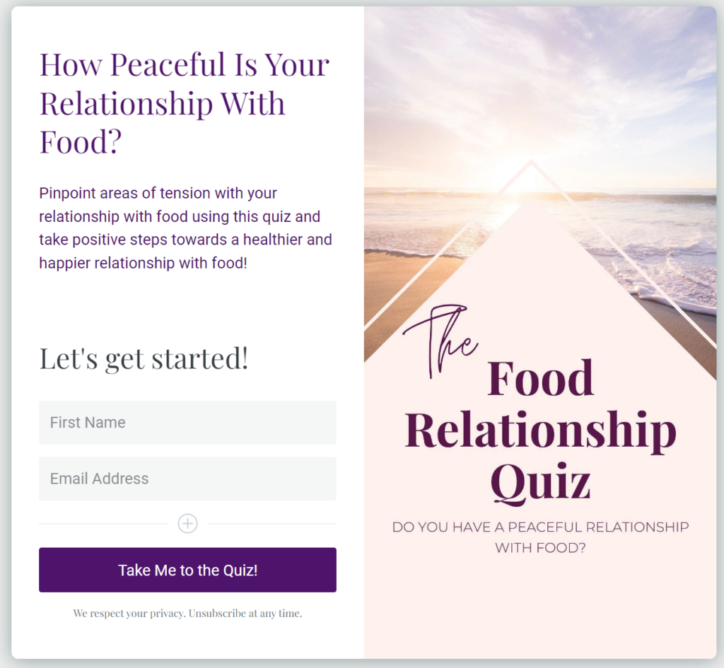 The Food Relationship Quiz