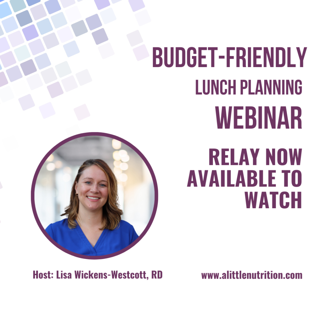 Budget-Friendly Lunch Planning Winnipeg Dietitian Webinar